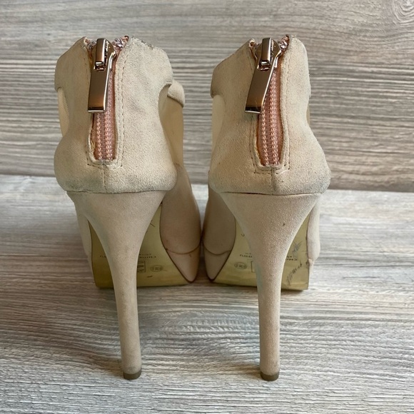 Chinese Laundry Kristen Letizia platform leather bootie 6 mesh and sweat heart - Picture 6 of 13